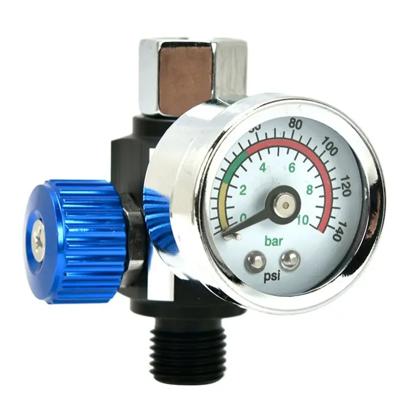RALCA-Air Compressor Regulator Valve With Pressure Gauge, For Precise Control In Air/Pneumatic Tool With PF20 Connector