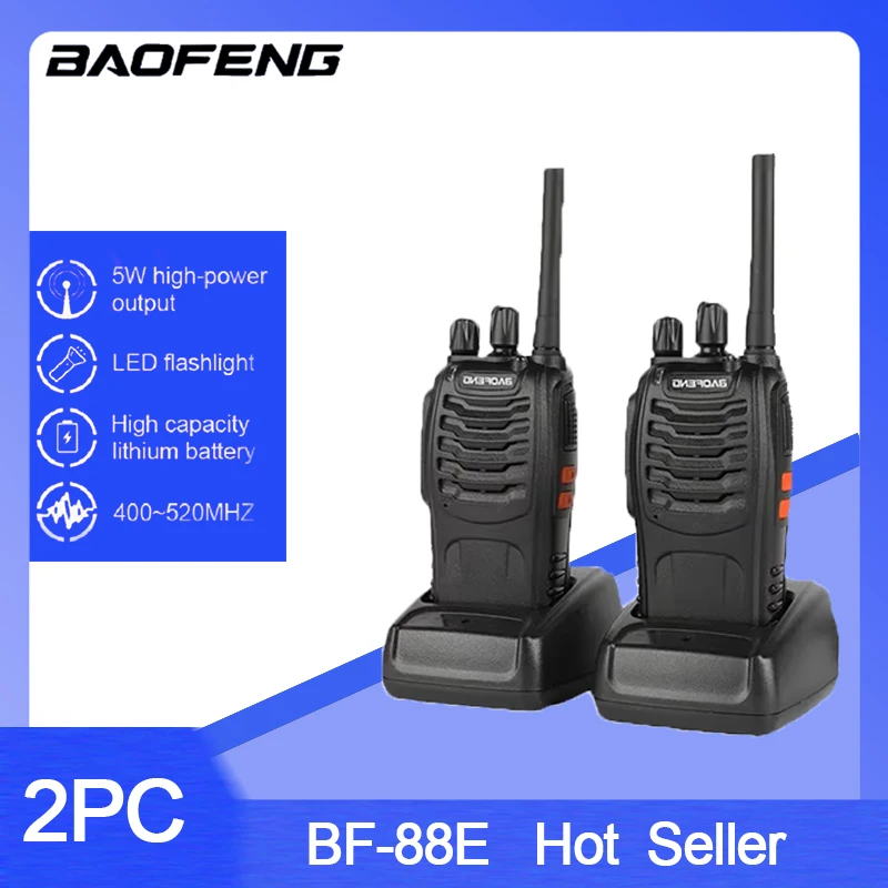 

Baofeng BF-88E Pmr Handheld Intercom Communicator 16 Kanaal Lange Afstand Gesprek Walkie Talkie 5W 446Mhz Home Hotel Radio