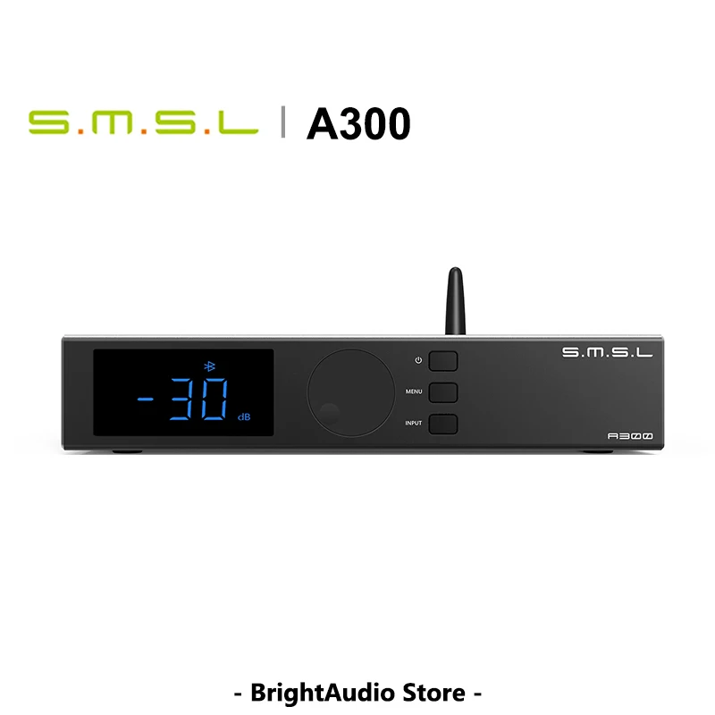 

SMSL A300 Hi-res HIFI Bluetooth 5.0 Power Amplifier AMP 8 Modes EQ Stereo/BTL Output RCA BT USB Input with Remote Control xduoo