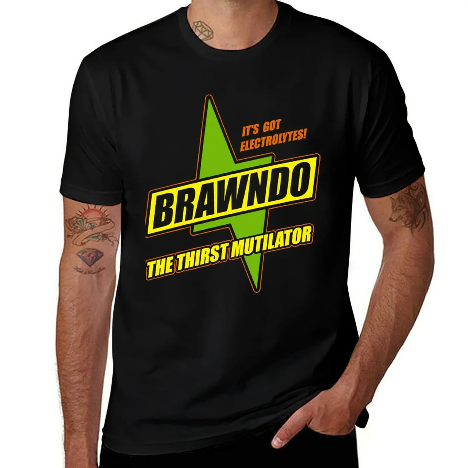

Brawndo logo T-Shirt cotton t shirt man man t shirts high quality luxury brand funny t shirts man T-Shirt