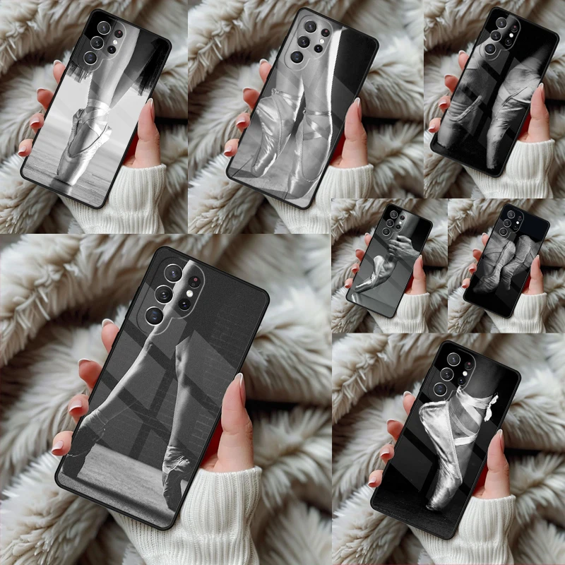 Ballerina Ballet Shoes Dance Girl Phone Case For Samsung Galaxy S24 S25 S26 Ultra S22 S23 Plus S21 S20 FE Note10 TPU Cover