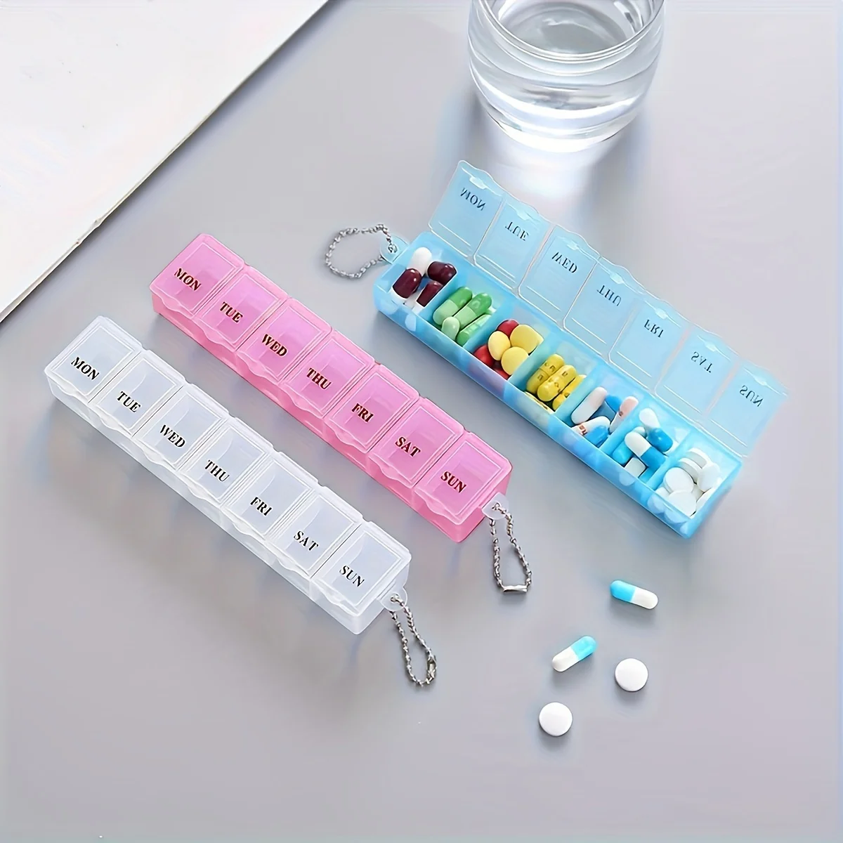 

1 шт., органайзер для таблеток, 3 цвета, 7 дней, аптечка для таблеток, еженедельный держатель для планшета, органайзер для хранения, контейнер, чехол для таблеток, разделительная коробка