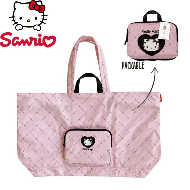  Hello Kitty New Portable Cosmetic Bag Foldable Hand-held Travel Bag Large-capacity Waterproof Travel Storage Luggage Bag