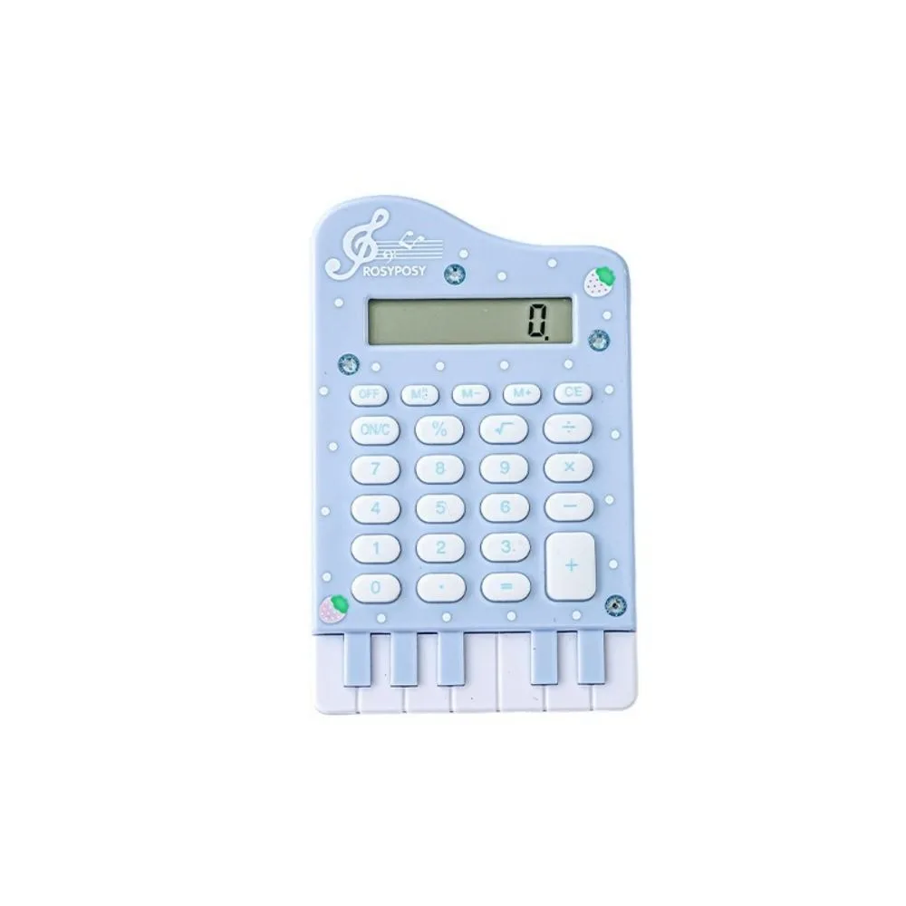 Multifunctional Piano Shape Mini Calculator Portable Pocket Office Calculator 8 Digits Student Calculator Desktop