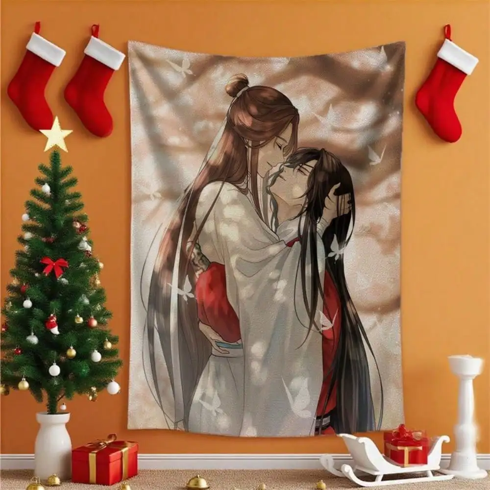 Ancient Chinese Romance Tapestry - Fantasy Couple Wall Hanging, Traditional Style Art, Dreamy Scene Decor, Multiple Sizes