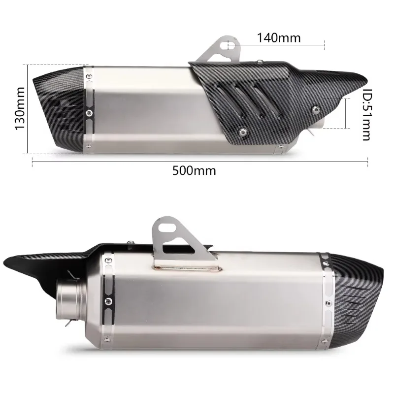 Motorcycle Slip on Exhaust Modify Motocross Exhaust Universal Muffler for R6 MT09 Z900 Z750 Xj6 450SR MT03 CBR400R NINJA400 S7