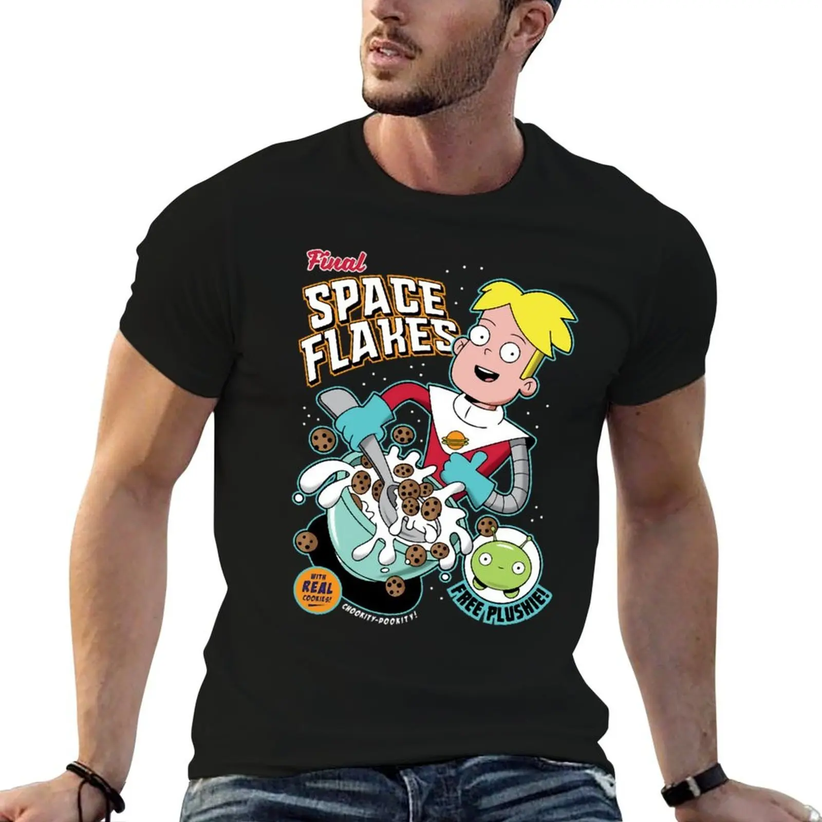 Final Tv Space Flakes T-Shirt aesthetic clothes animal prinfor boys designer t shirt men