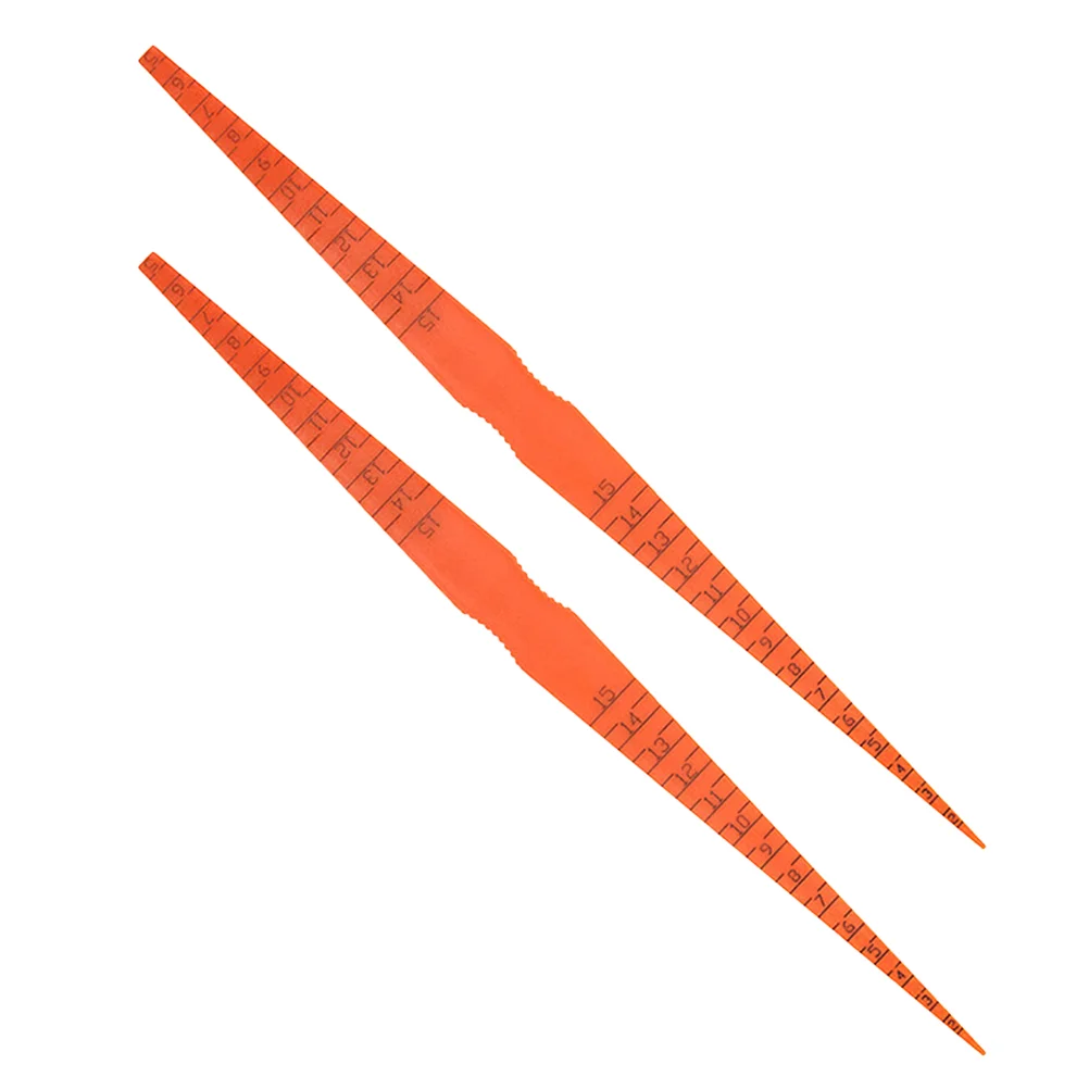 

2 Pcs Tram Gap Gauge Plastic Car Door Ruler Measuring Tool Auto Supplies Orange