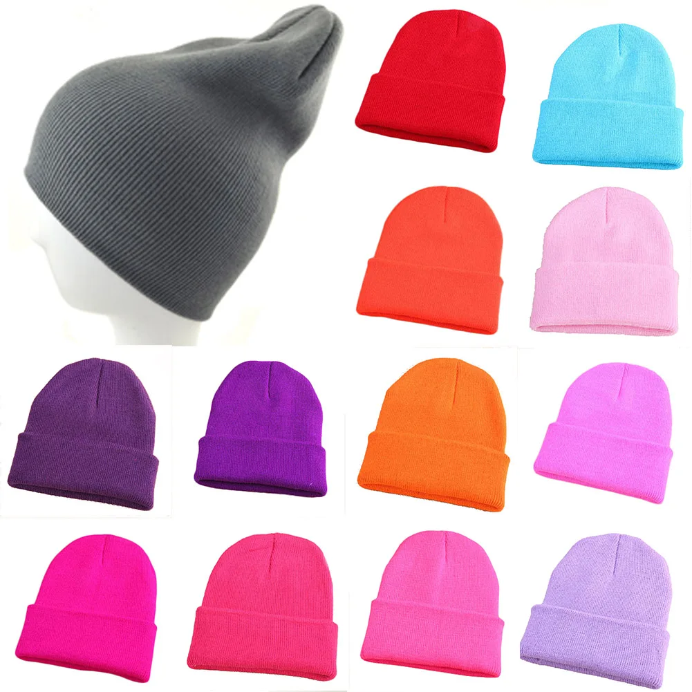 Winter Hat Women Knitted Hats Beanie For Women Men Thick Warm Brimless Bonnet Boys Girls Skullies Hat Muticolor Beanie Caps 2023