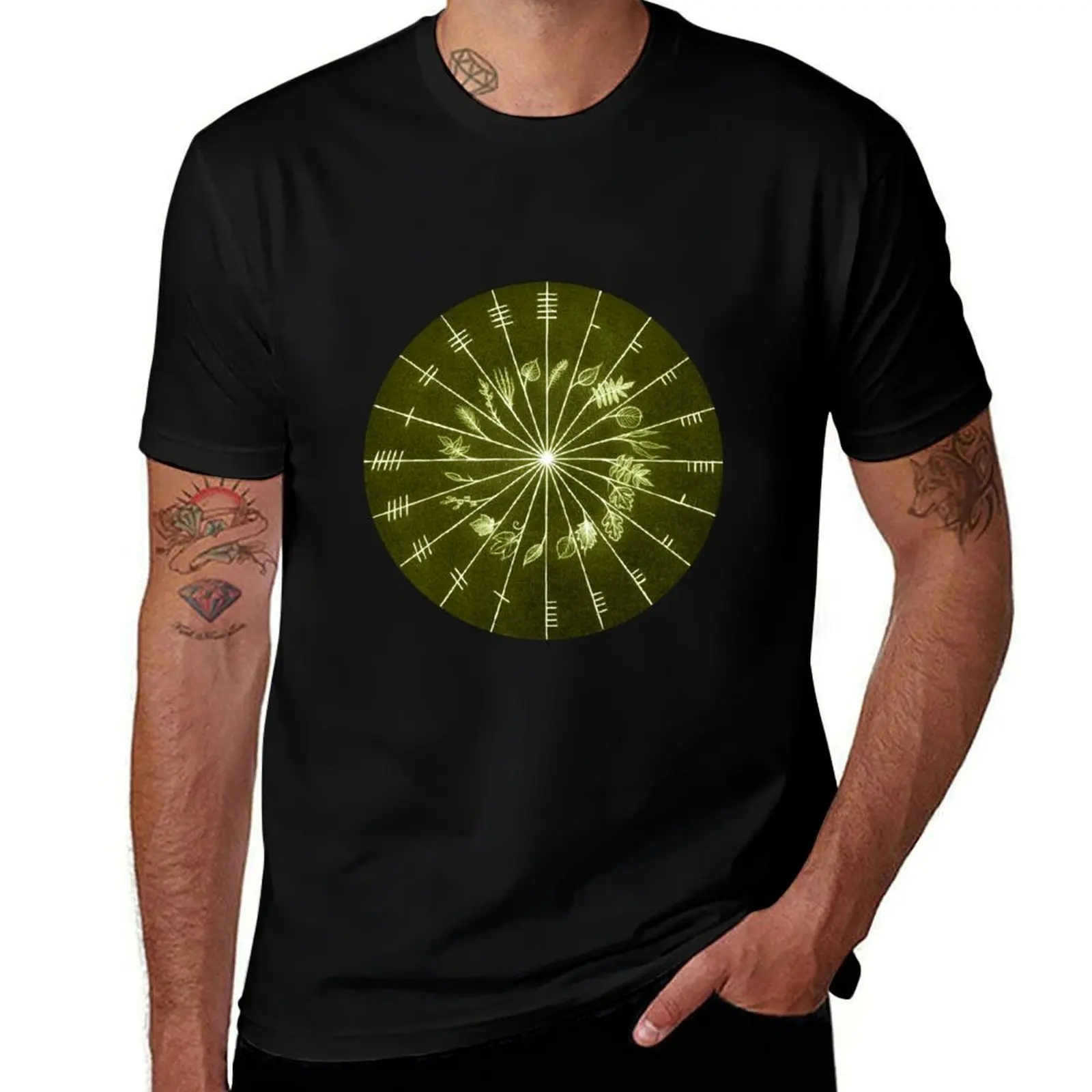 

Ogham Wheel T-Shirt t shirts for man slim fit man t shirt luxury t shirt man luxury T-shirt