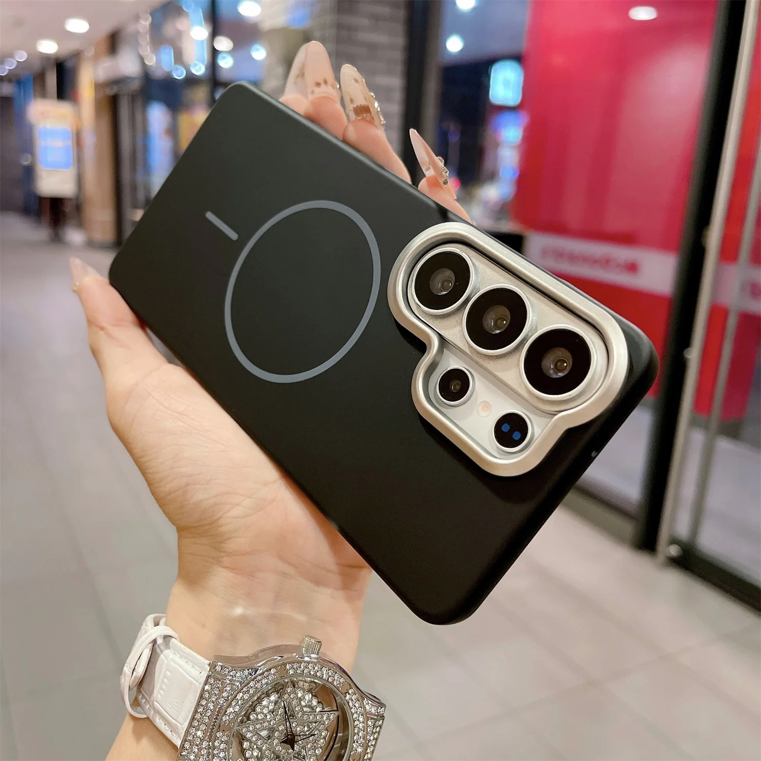 

Матовый жесткий чехол из поликарбоната с металлической рамкой для Samsung Galaxy S26 S25 S24 S23 S22 Ultra Plus FE, магнитный чехол Magsafe, противоударный чехол-накладка