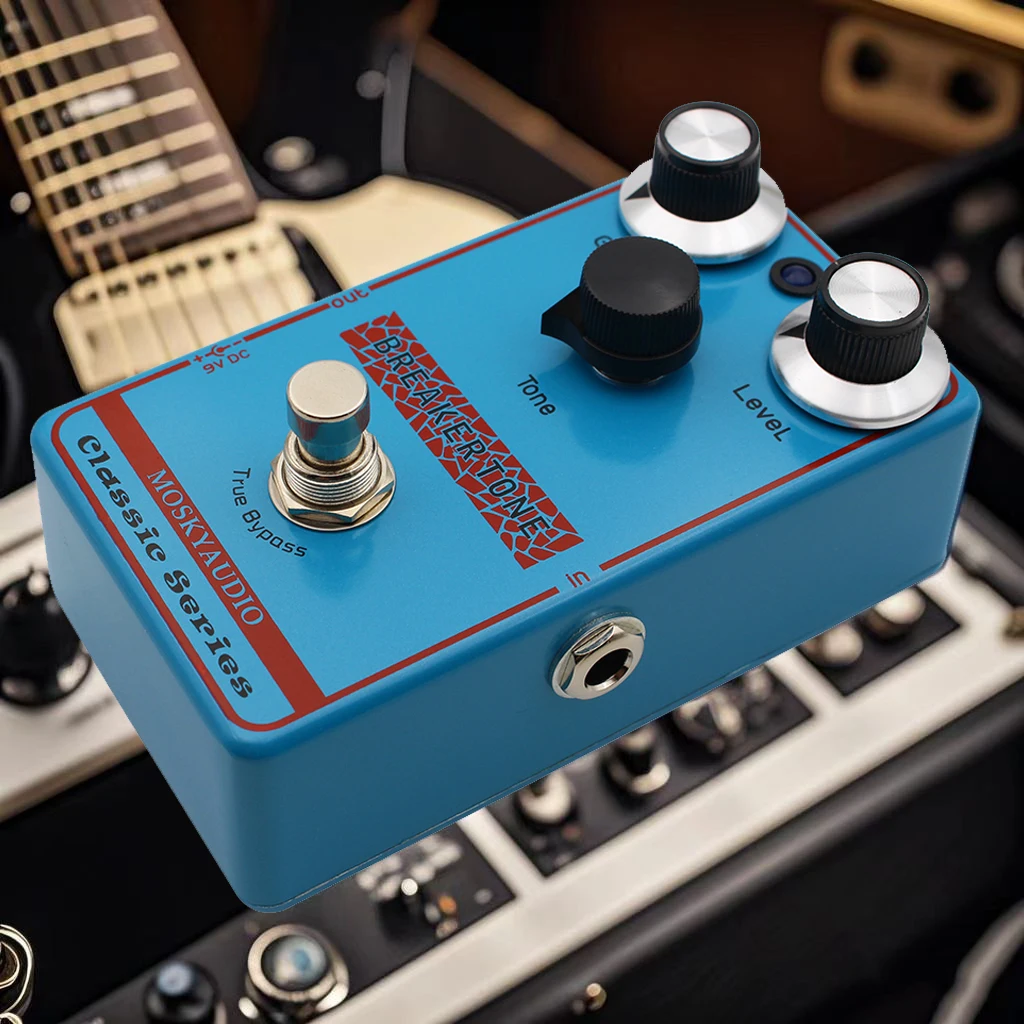 Mosky Breaker Tone Classic Blues Drive Pedal de efecto de guitarra True Bypass, Pedal de guitarra Overdrive de baja ganancia