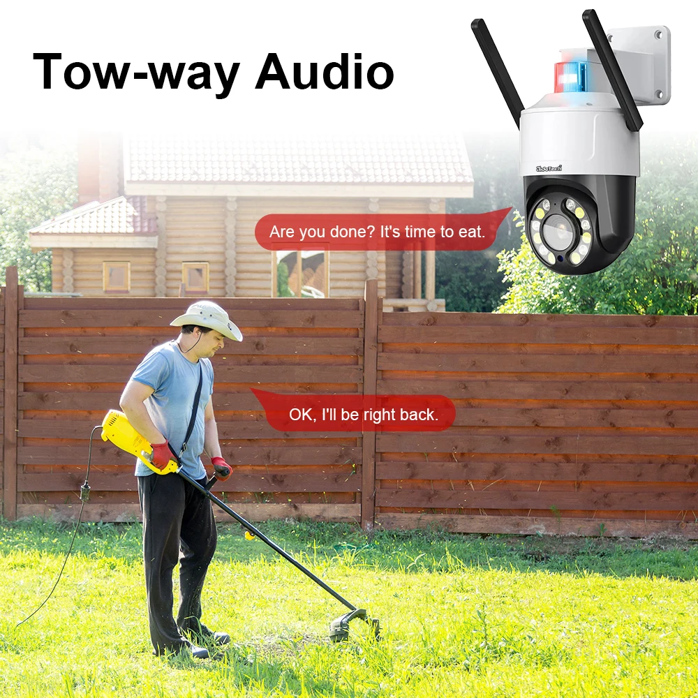 كاميرا JideTech 8MP 5X Zoom 4G EU تعمل بالطاقة الشمسية PTZ مع 60W54A بدون شحن تدعم كشف الإنسان مقاوم للماء IP66 #4