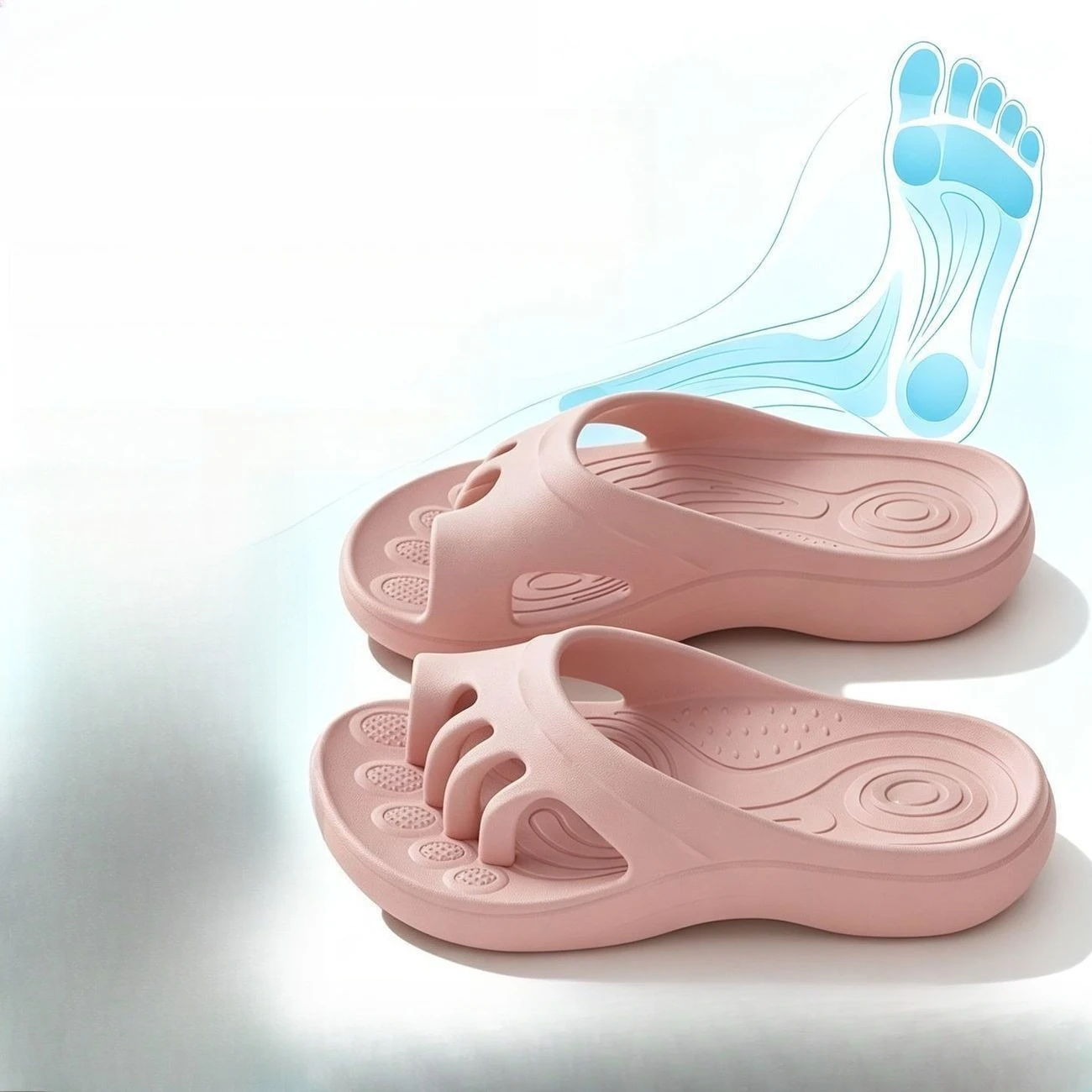 Hallux Valgus Corrector Slippers Women 5 Toe Separation Arch Support EVA Non Slip Indoor Outdoor Slides for Flat Foot