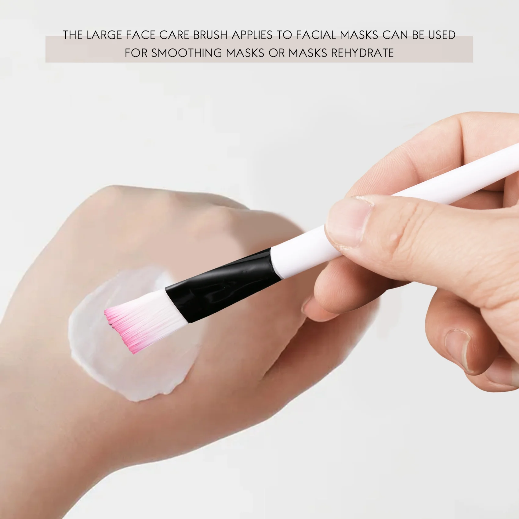 A39M 10 Pcs Pink Brush White Bar Facial Mask Brush Skin Care Makeup Tools