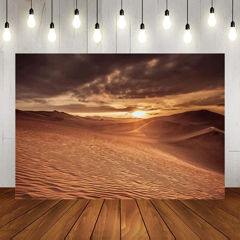 Desert Backdrop Sand Dune Dusk Wild West Sky Landscape Background Mysterious Birthday Party Kids Children Photography Banner