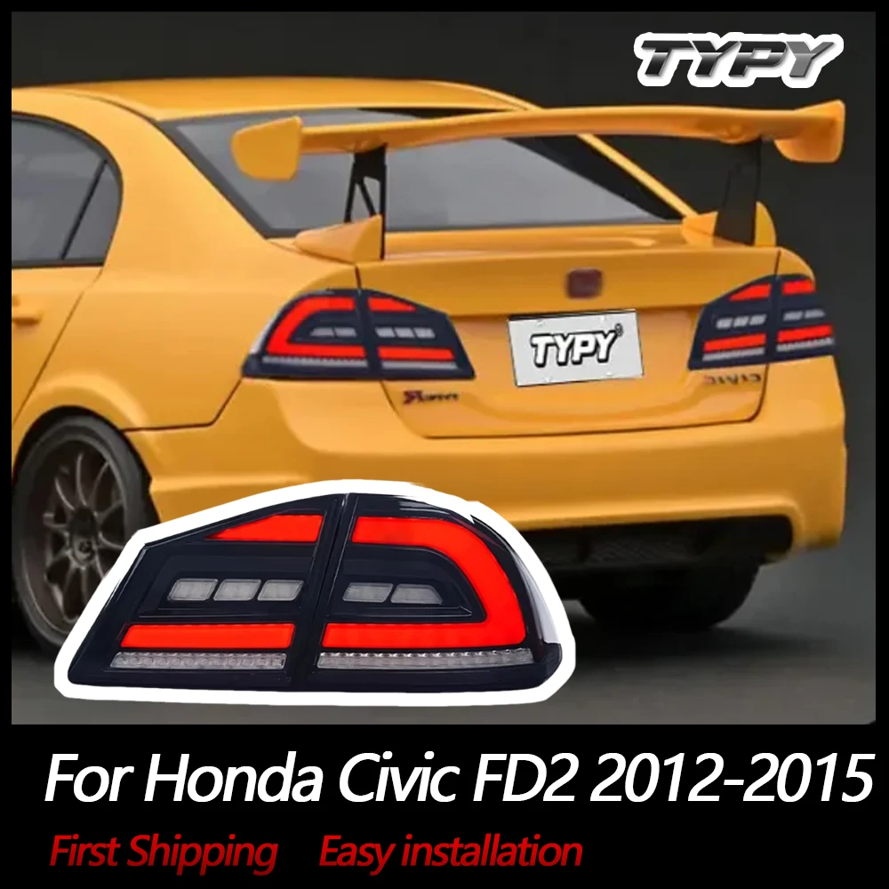 

Автомобильные фары TYPY для Honda Civic FD2, задний фонарь 2012-2015, светодиодный проектор, задний фонарь, дневные ходовые огни, автомобильные аксессуары