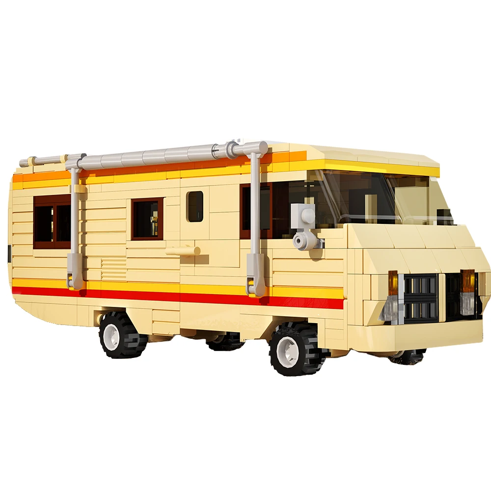 MOC Moive Breaking Bad Car Model Building Block Lab RV Vehicle Puzzle Assembling Bricks Table Decoration Toys Kid Gift ﻿