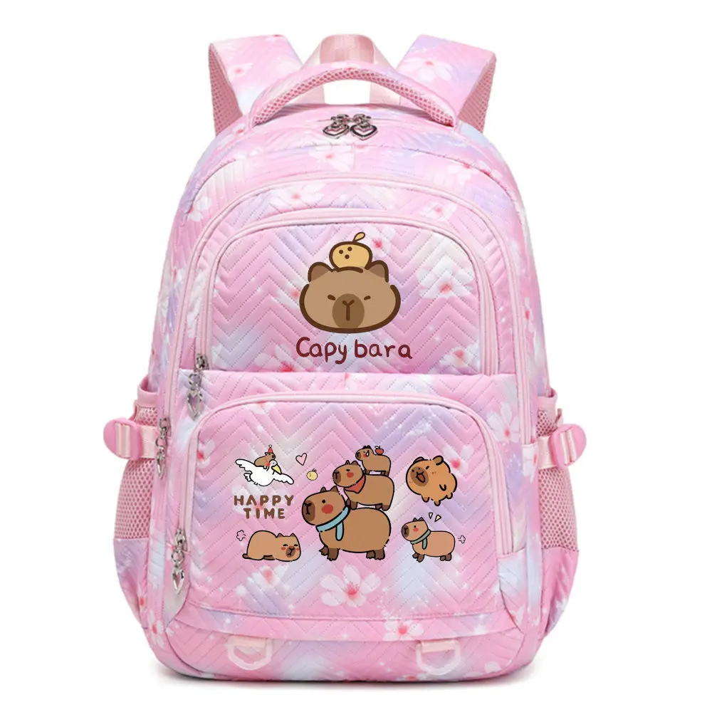 Tas ransel anak-anak Capybara tas Travel tas punggung putri anak perempuan tas sekolah untuk Remaja tas buku Mochila