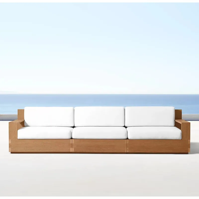 Novo mobiliário de jardim ao ar livre móveis de jardim mesa de jantar de teca e conjunto de cadeiras