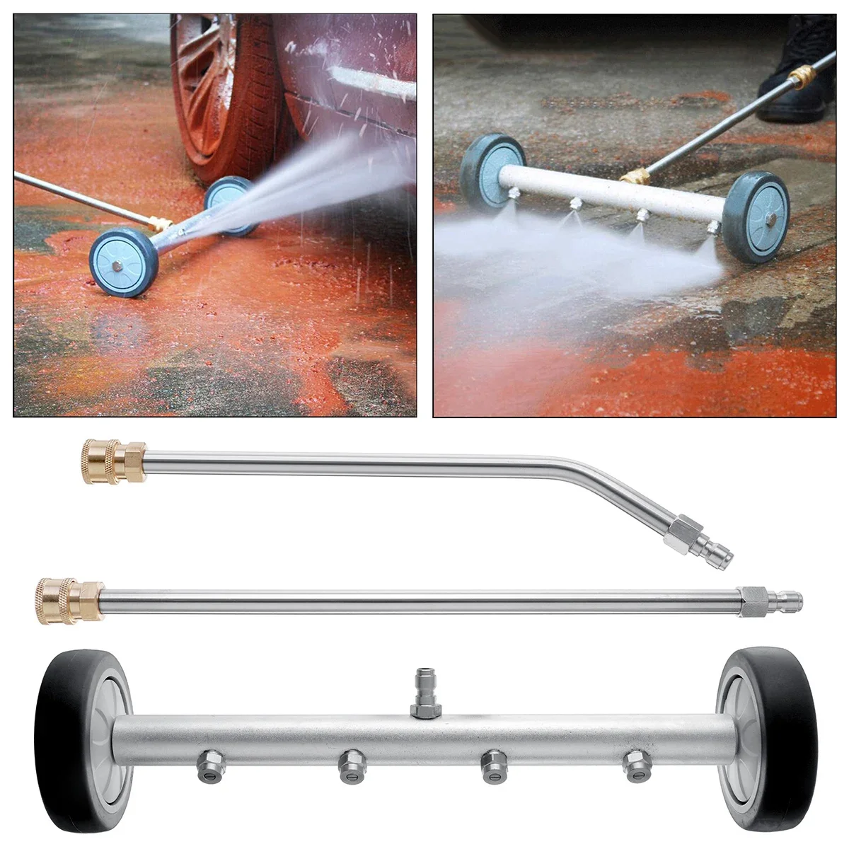 Under Car Washer Power Undercarriage Cleaner for Vehicle Road Cleaning 4000 psi High Pressure Water Broom