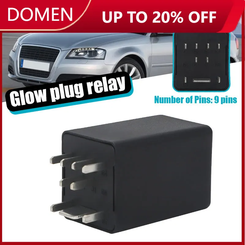 Relé de bujía incandescente de coche, relé de bujía negro para VW Golf Jetta Audi Seat Skoda 1,6 2,0 TDI Auot, accesorios 038907281B 04L907282B