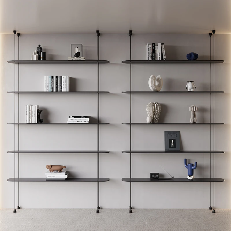 Minimalist Bookshelf Shelf Through Top Metal Book Ornament