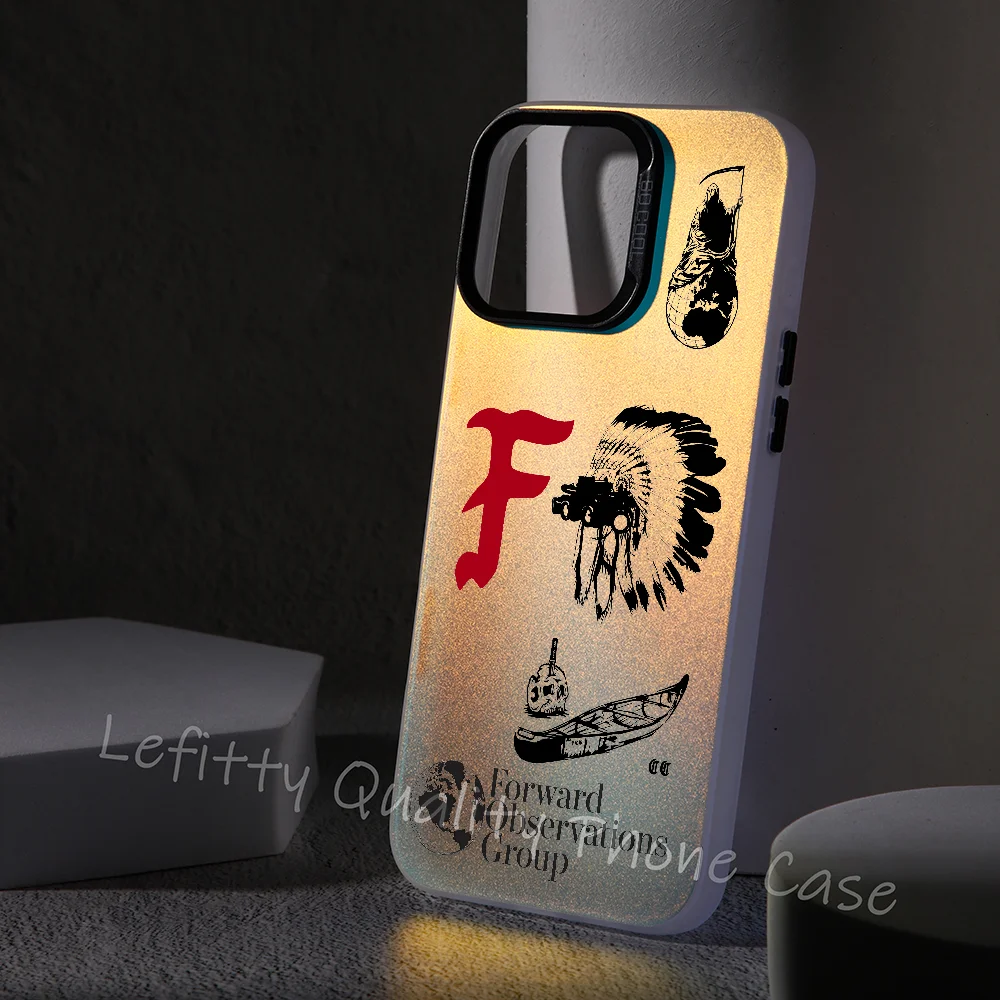 

Forward Observations Group Phone Case Laser Metallic For IPhone 16 15 14 13 12 11 Pro Max Matte Aurora Multicolor Gradient Cover