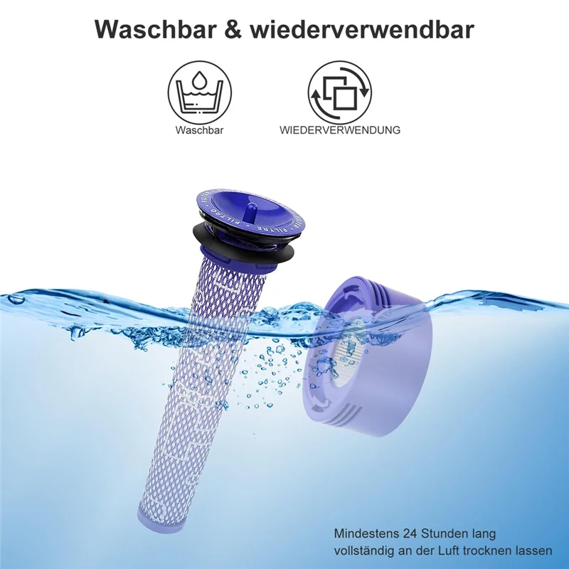 ABXH substitui filtros e pré-filtro para aspiradores Dyson V8 V7 Animal Absolute, DY-96566101, DY-96747801