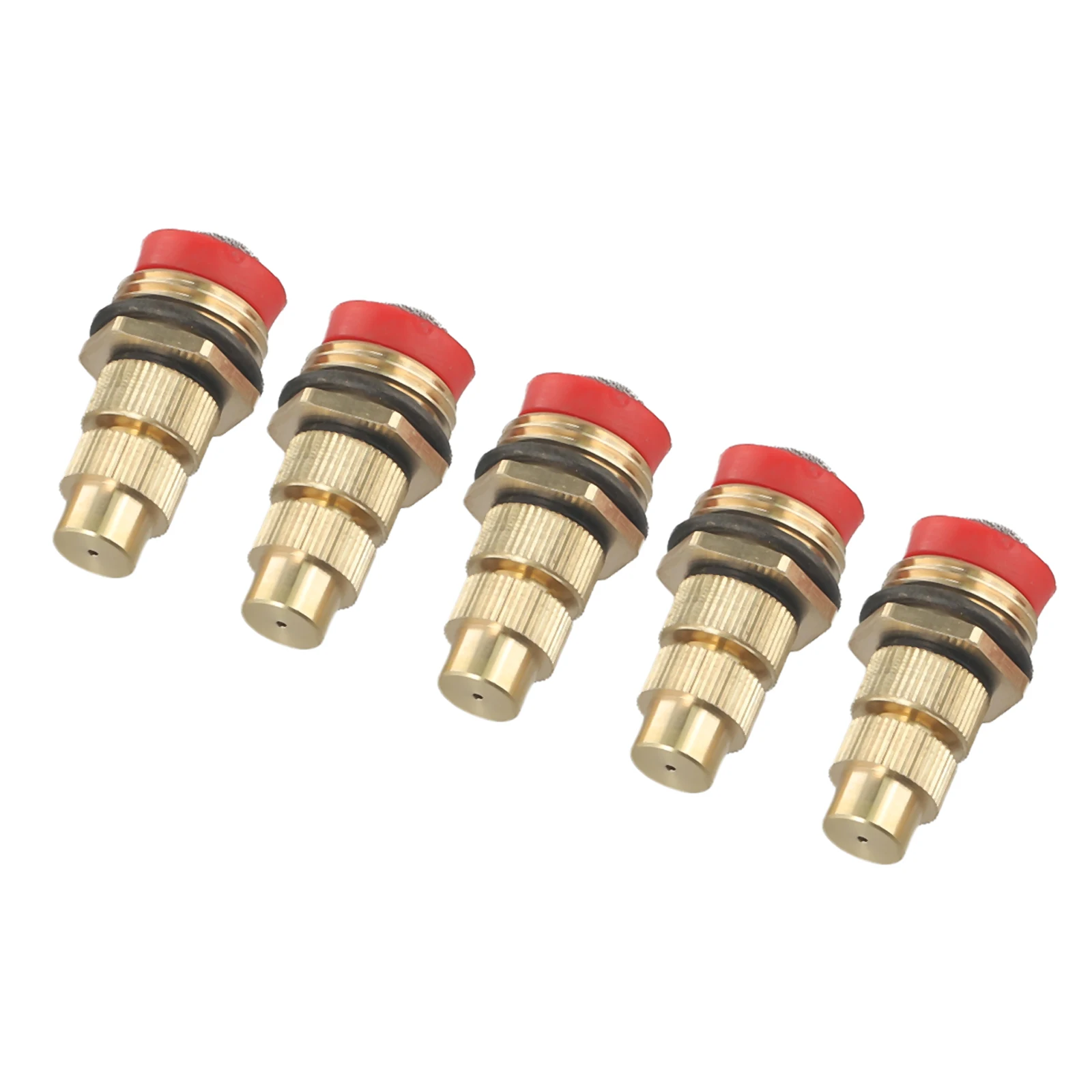 5 Piece Adjustable Misting Nozzle for Lawn Sprinkler Systems Garden Irrigation Evaporative Cooling and Greenhouse Applications
