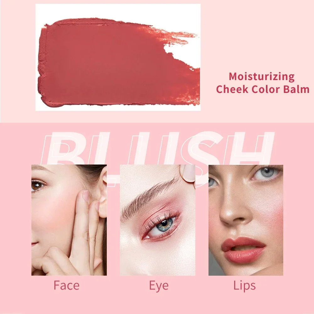 Blush Stick Markeerstift Langdurige Schattige Wangcrème Gezicht Blusher Perzik Roze Rode Roos Contour Make-Up Vrouwelijke Cosmetica