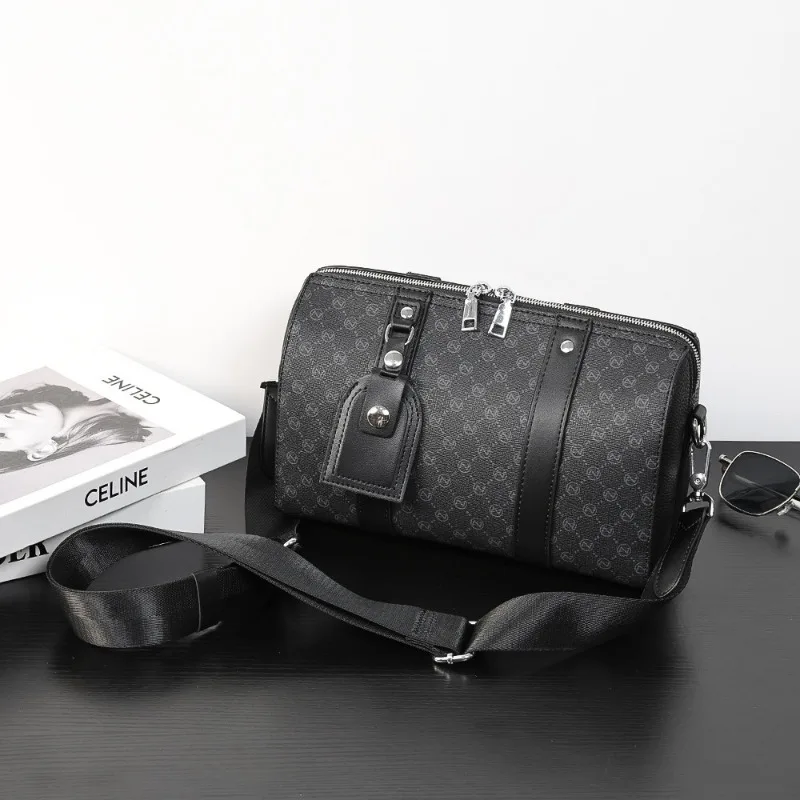 

Luxury Brand Men's Crossbody Bags Fashion Pillow Crossbody Bag Men Large Capacity Handbag Plaid Sling Shoulder Bag Male Bolso