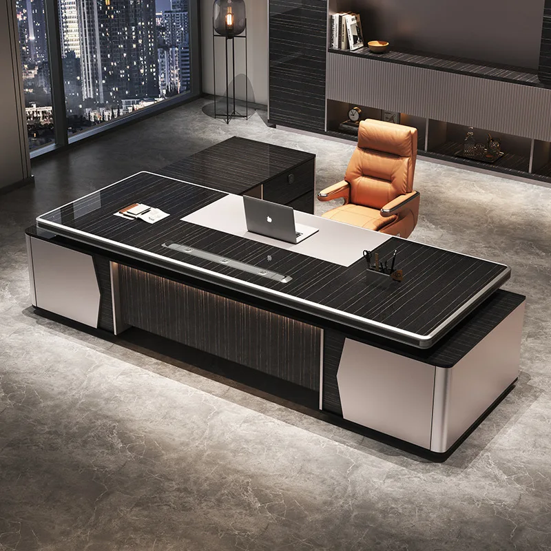 Cx simple and modern president, big class desk manager, fashion light luxury office, office desk and chair combination