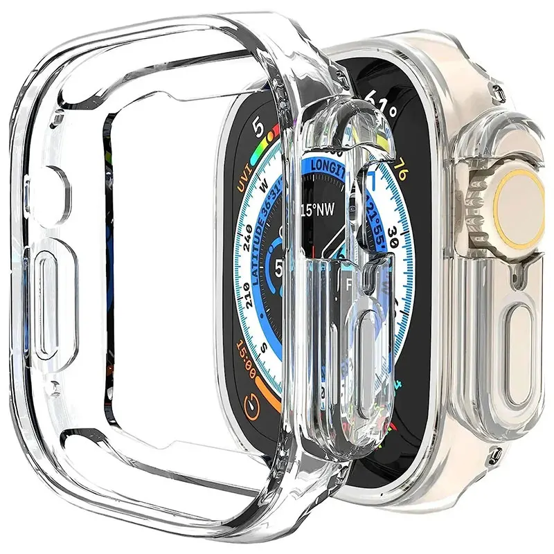 Screen Protector Case For Apple Watch Series Ultra 49mm 9 8 7 SE 6 5 4 3 Transparent Cover For Apple Watch 45MM 41MM 44MM 40MM