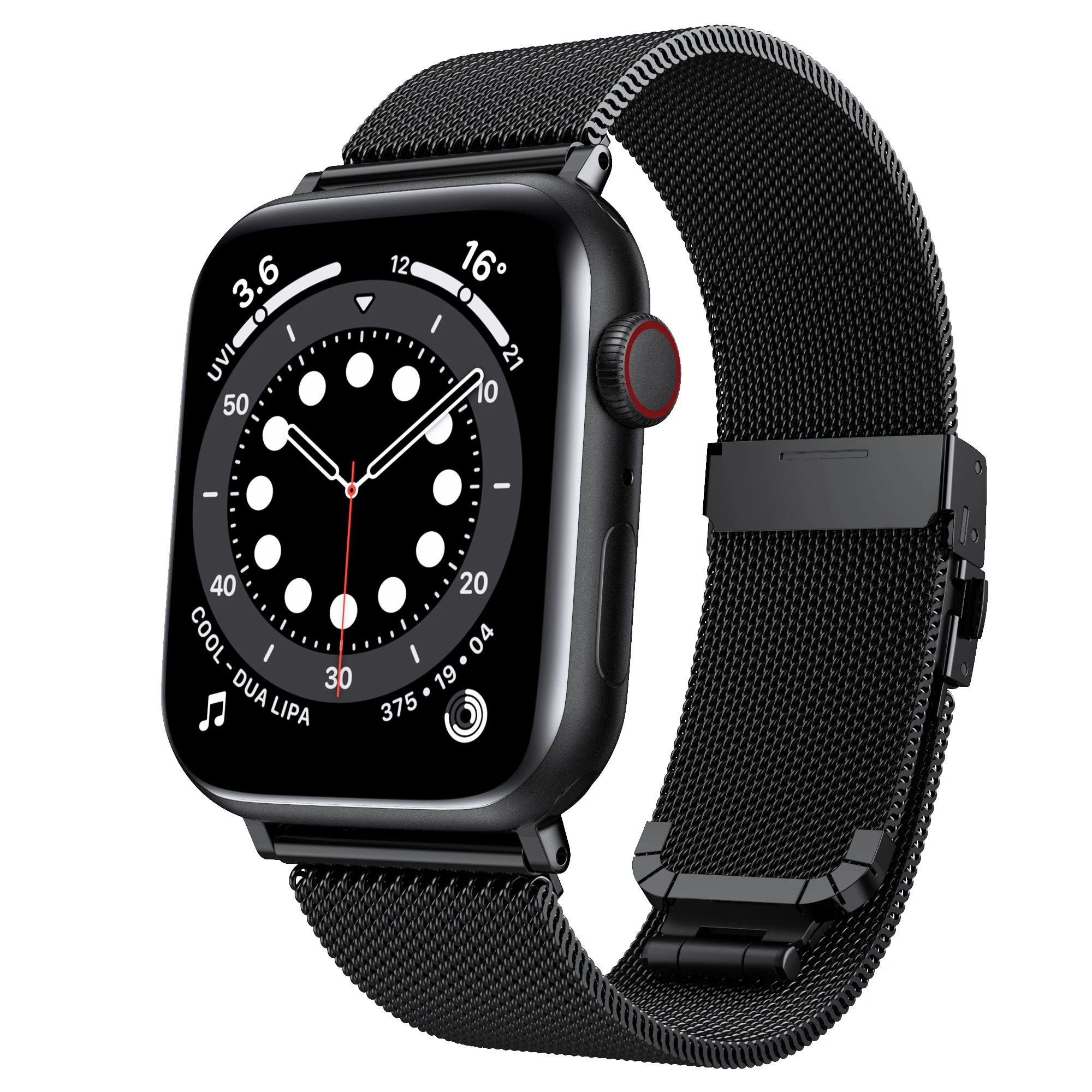 

ANBEST Strap Compatible for Apple Watch 1 2 3 4 5 6 7 8 SE Woven Metal Strap Double Buckle Replacemet Band for Ultra 49mm