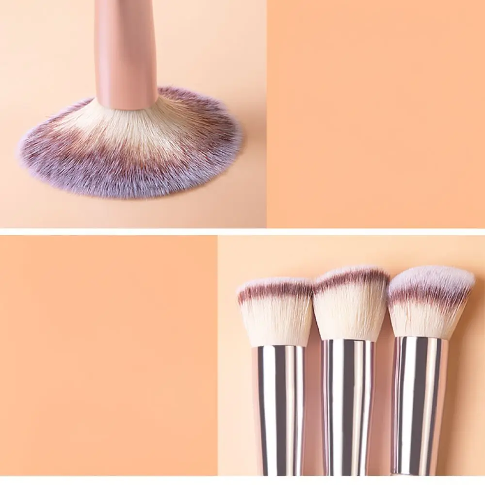 Full Face Makeup Brush Collection Soft Synthetic Hair Foundation Powder Eyeshadow Highlighter Cosmetic Applicator Wooden Handle