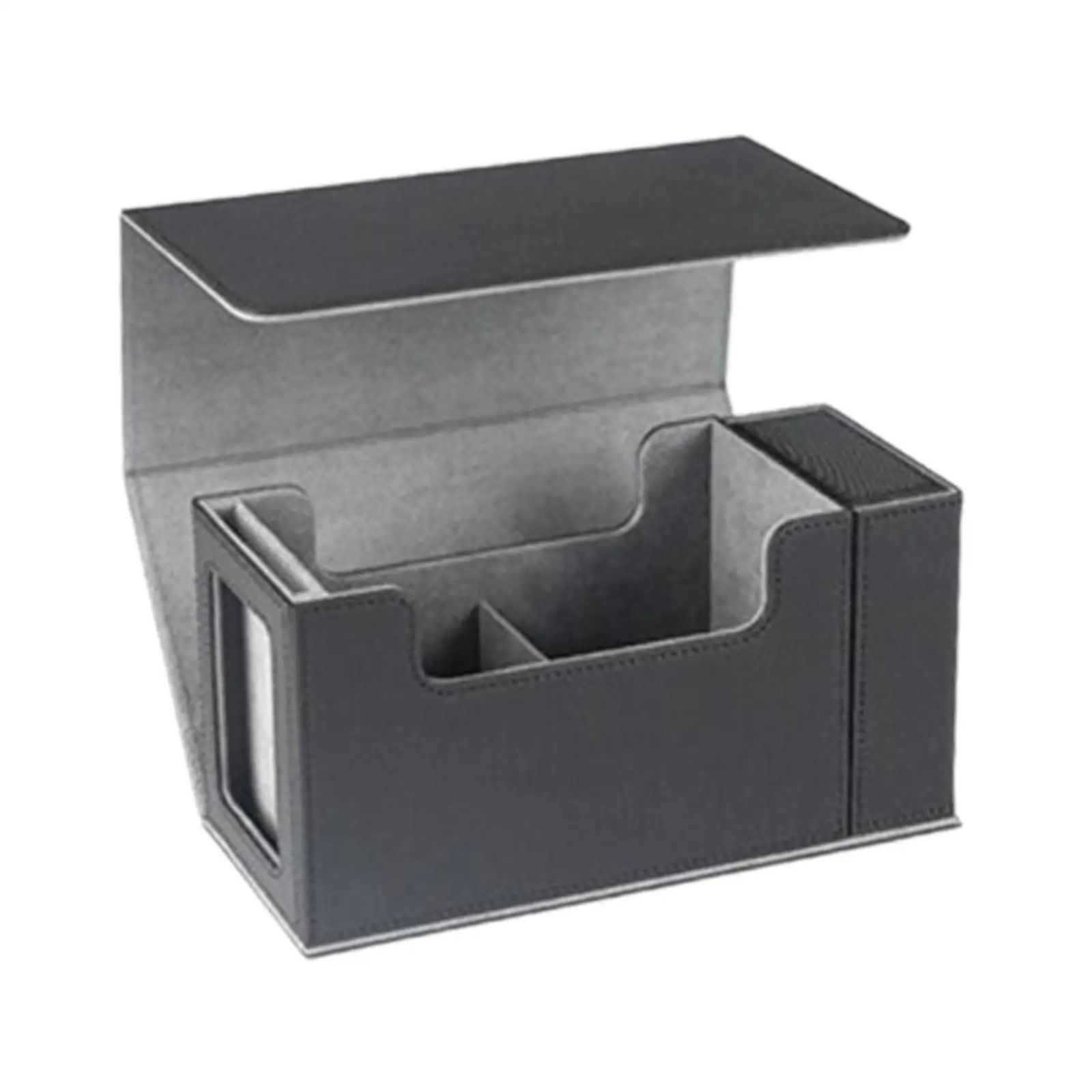 Trading Card Deck Box Card Deck Storage Box Leather Card Case Display TCG Sports