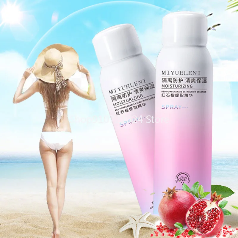 150ML skin whitening spray red pomegranate protection spray skin care sunblock sunscreen Cosmetics