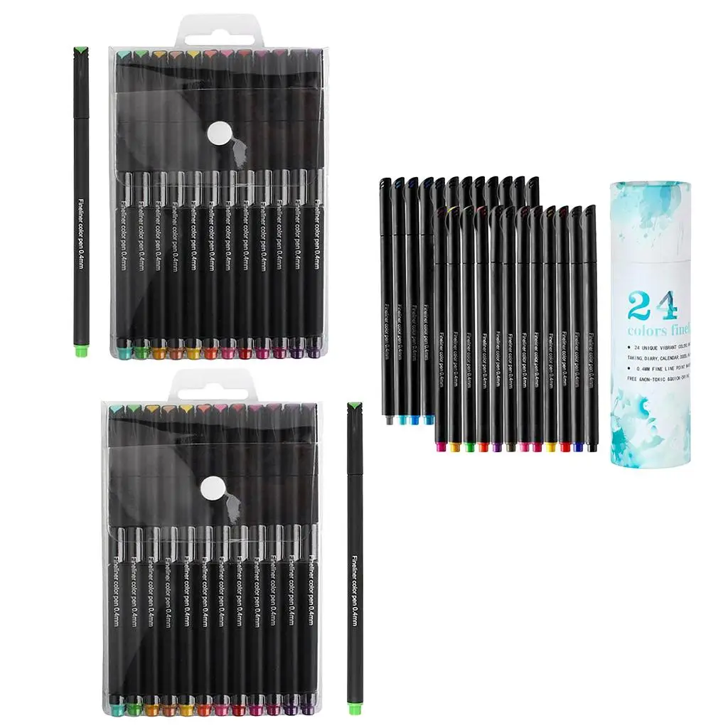 1 set plastic fine liner pen making pen high lighter markers