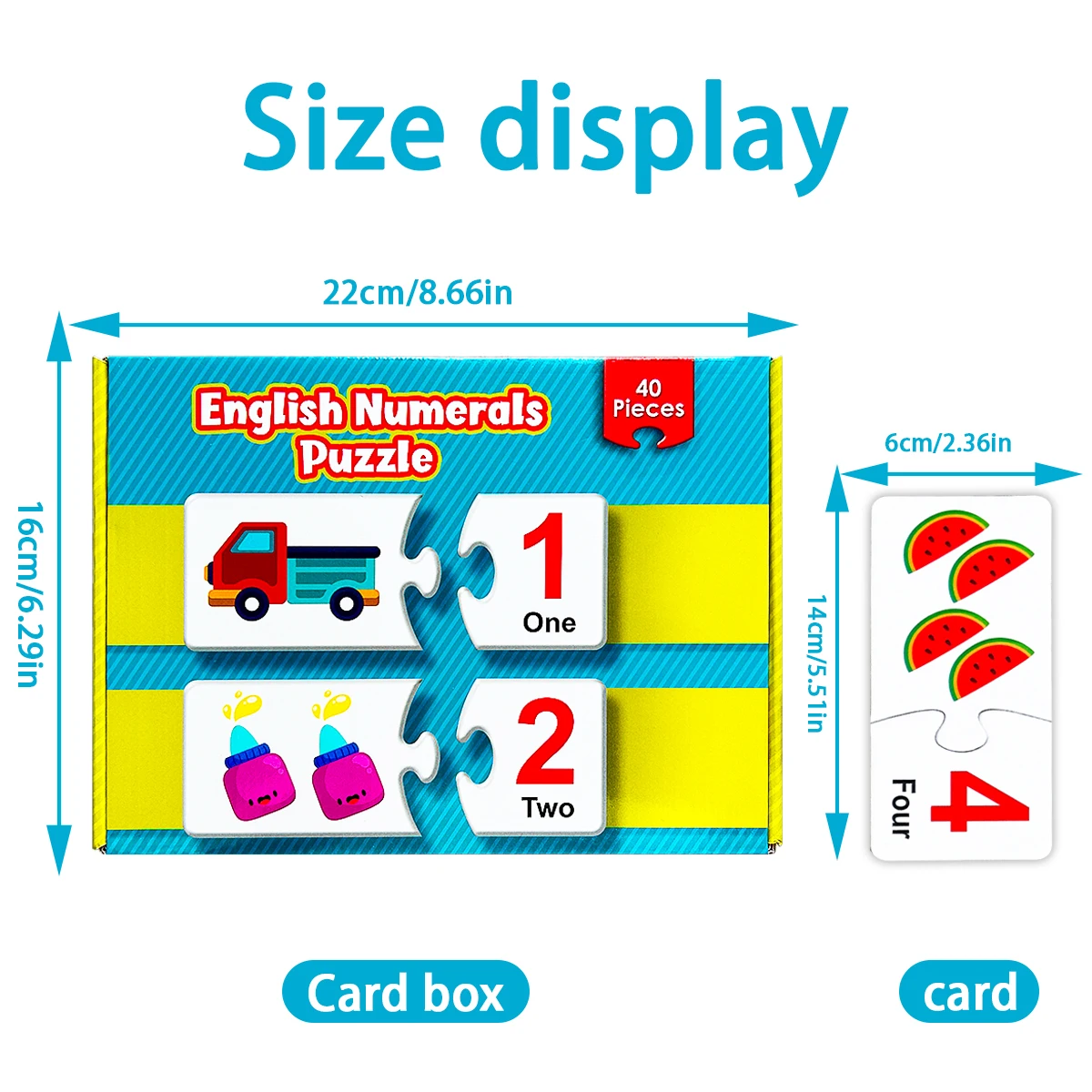Number Matching Puzzle Cards For Toddlers 1-20 Counting Game 40 Pieces Educational Math Flashcards For Kids Preschool Learning