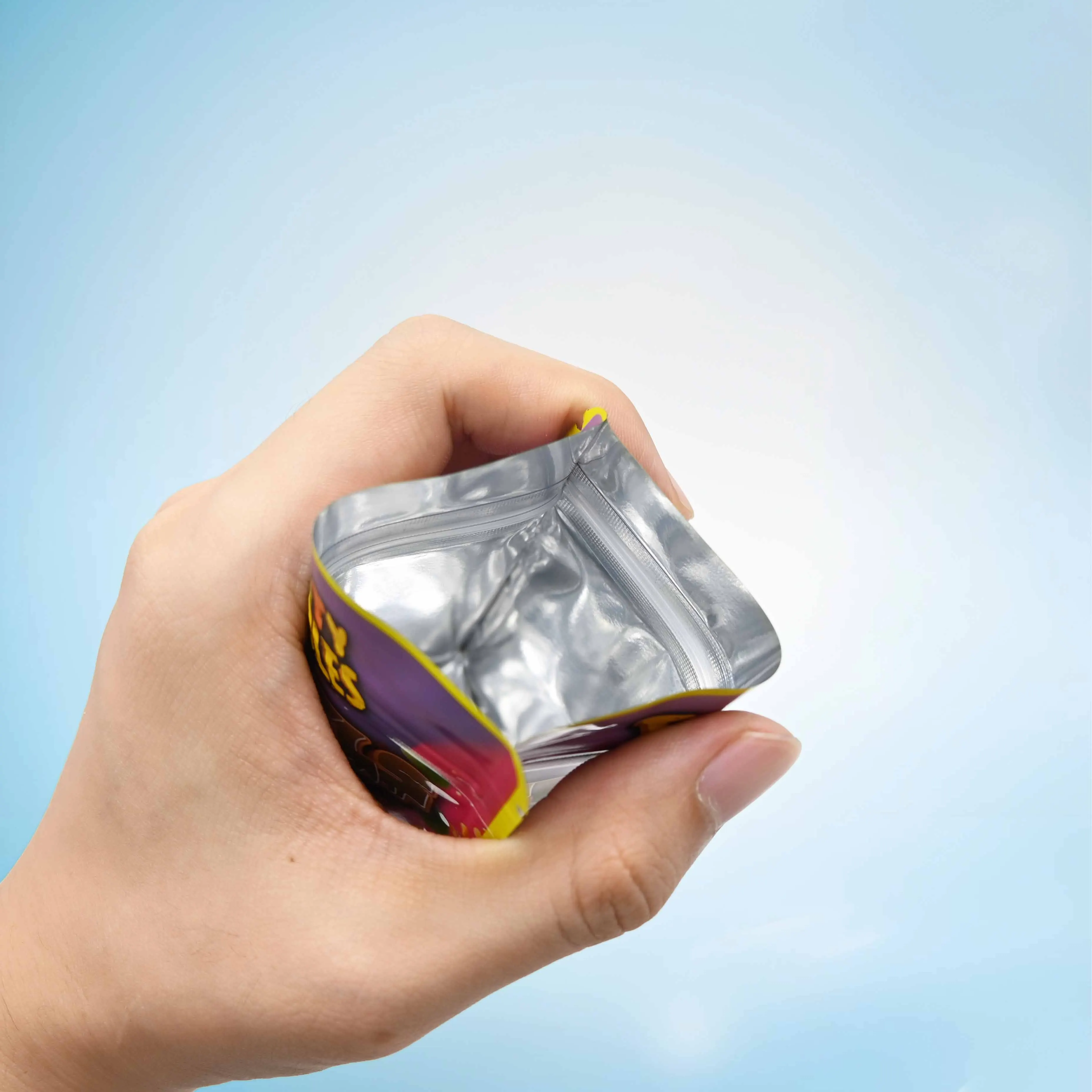 Mixed 50PCS Holographic Mylar Bags With Zip Lock For Storage Gift Bags 3.5g Party Favors Pouches