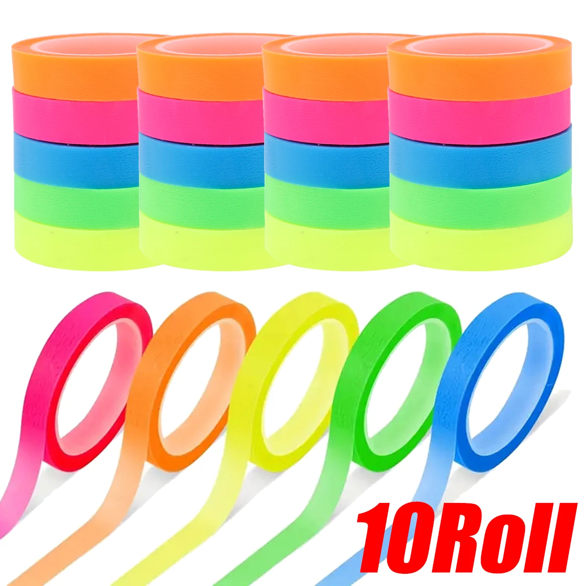 10/1 Rollen Index Aufkleber transparent wasserdicht fluor zieren des Band helle Farben Seite Index Haft notiz für Schul büro Lieferant