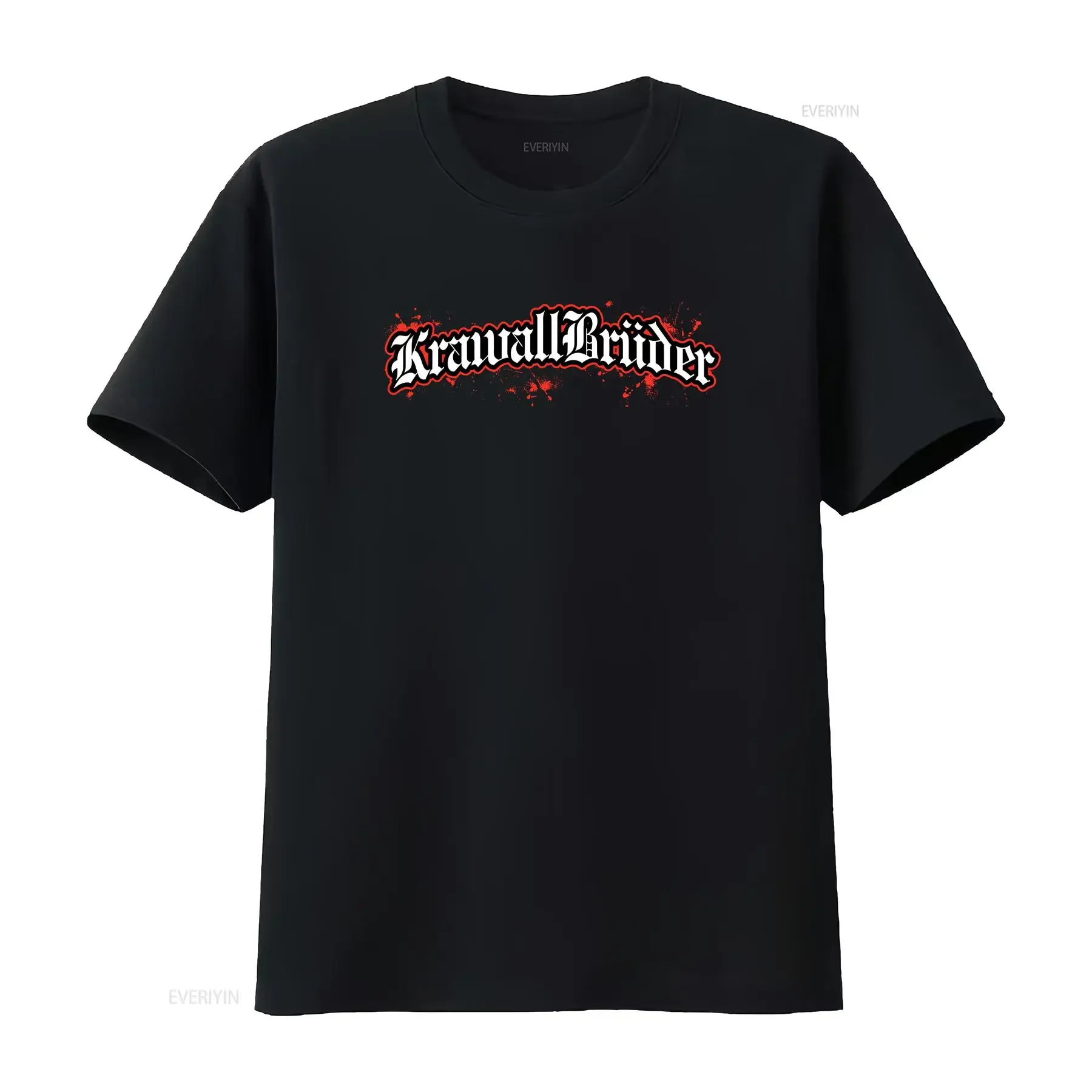 Camiseta Krawall Bruder Band Vintage Y2K talla XL para hombre, camiseta negra vintage con gráfico lavado para uso diario, ropa de diseñador para hombre