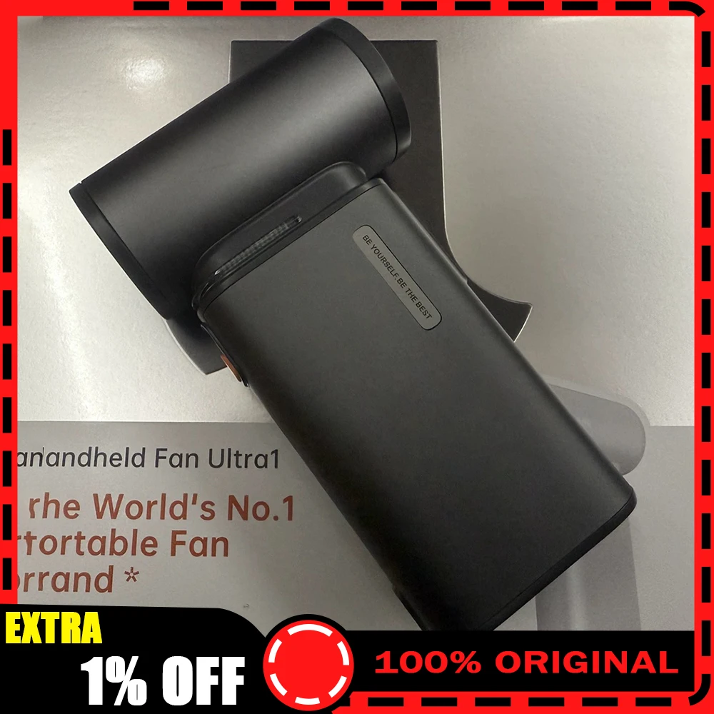JisuLife Ultra1 Handheld Small Fan Second Generation High Speed Energy Saving Fan Handheld Fan Built In Protection Chip Gifts