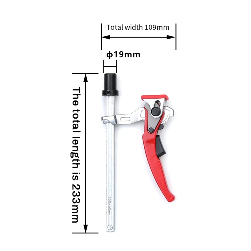 AB15-Woodworking Table Clamp, Desktop Quick Clamp, Quick Positioning Clamp, Woodworking Workbench, Base Diameter 19Mm