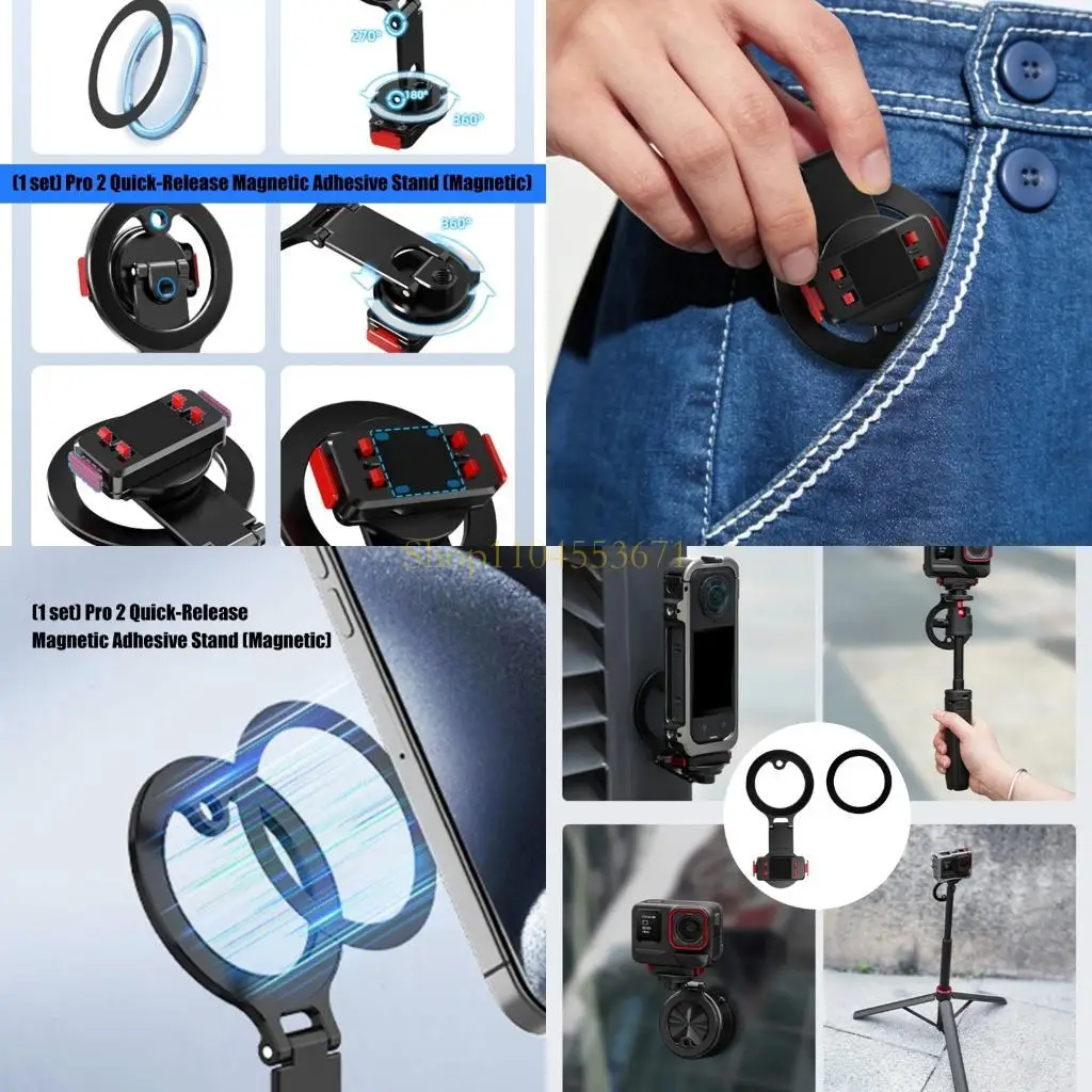 

Best Seller Strong Magnetic Holder For AcePro2 Sports Cameras And Smartphones With 360Degree Adjustable Angles For Vlog