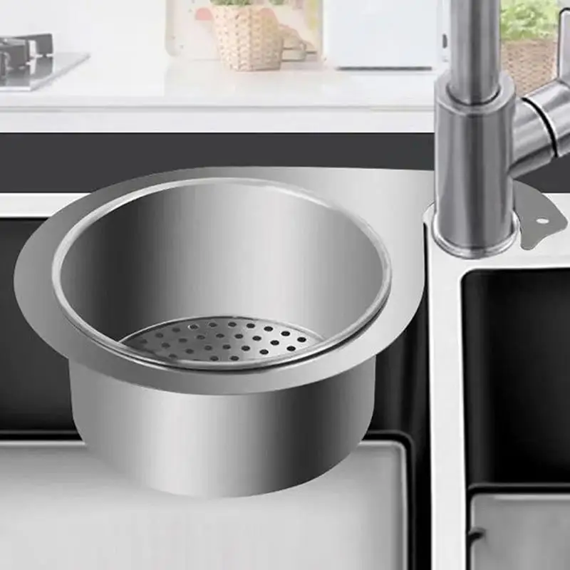 Kitchen Sink Strainer Basket Food Catcher Stainless Steel Multi-functional Kitchen Waste Leftovers Soup Filter Drain Basket