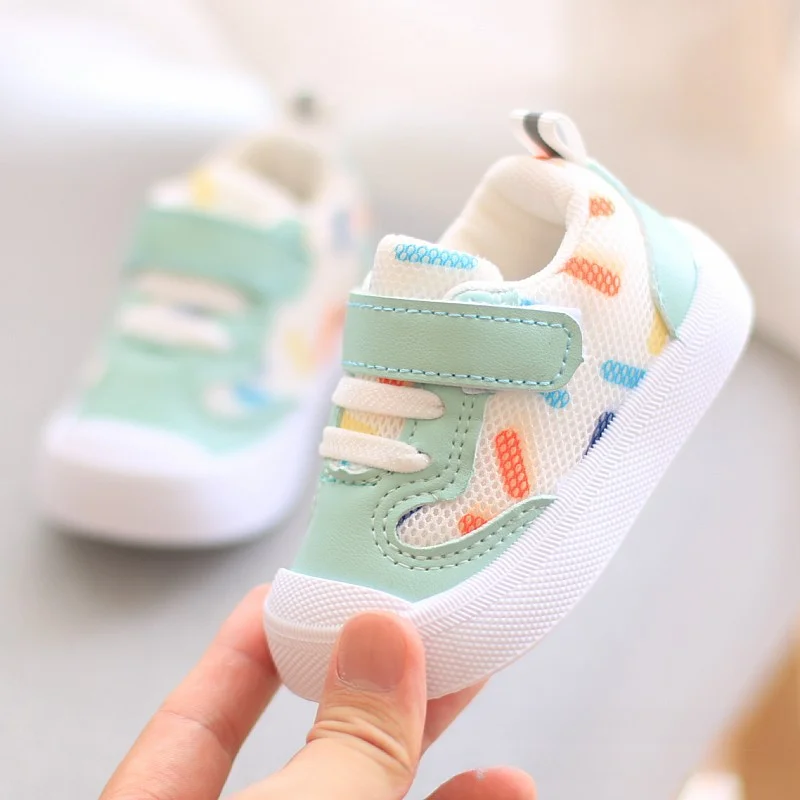 아기신발Baby Walking Shoes Spring Autumn Mesh Shoe Soft Soled Functional Shoes Boys Girls Shoes 1-3Year Sneakers for Kids Baby Girl