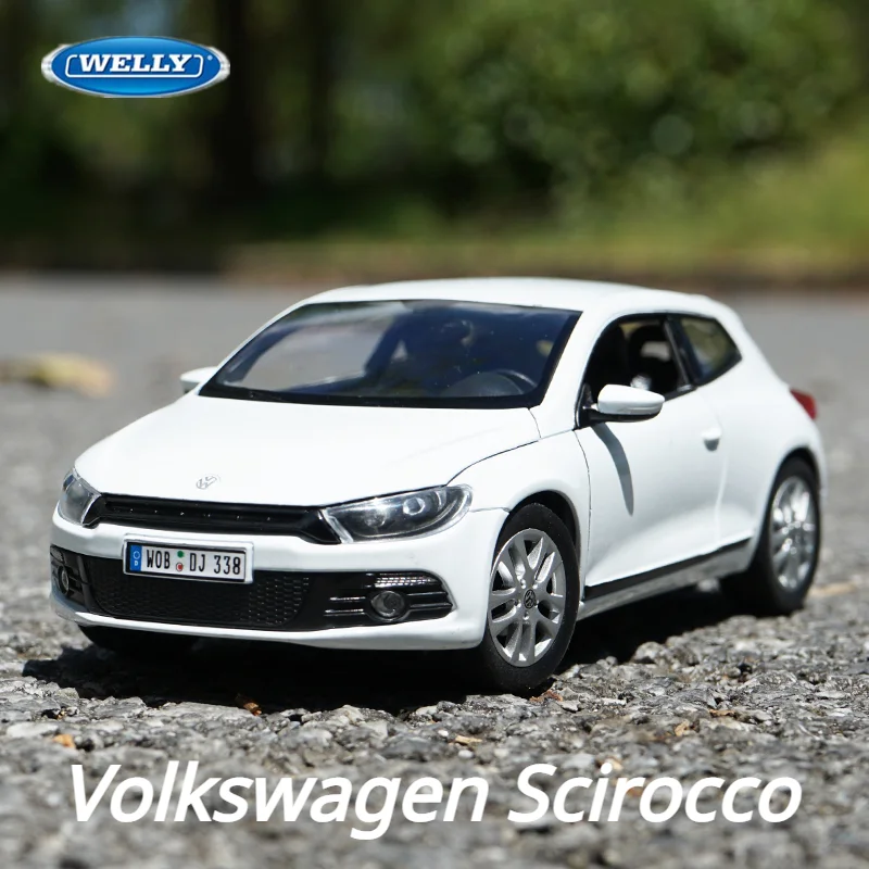 Welly Diecast 1:24 Volkswagen Scirocco Model Car Classic VW Toy Car Alloy Sport Car Metal Racing Car for Kid Gift Collection