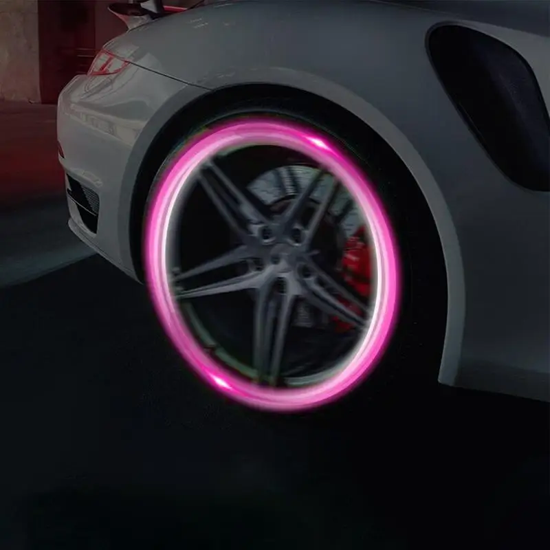 Glow In The Dark Tire Valve Caps 4x Fluorescent Car Tire Valve Caps Decoration Accessories Tire Air Caps Cover Wheel Valve Tire